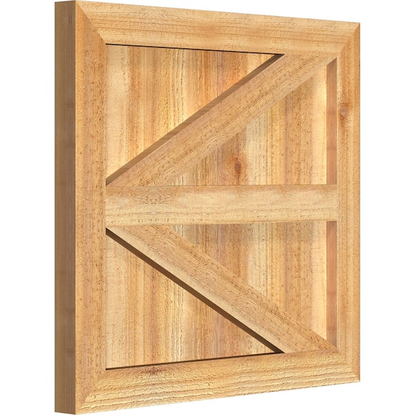 Framed Board-n-Batten Shutters W/Z-Bar, Rough Sawn Western Red Cedar, 21 1/2W X 20H